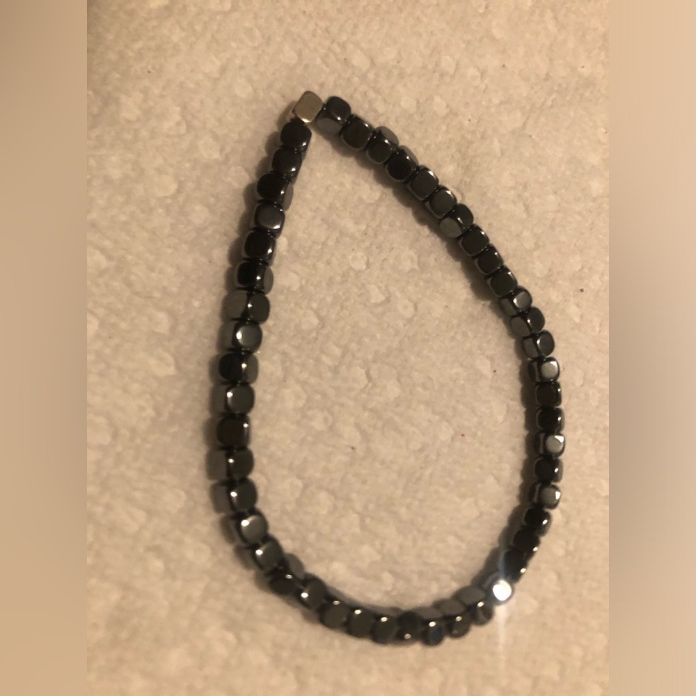 Stretchy Squares Hematite Healing Bracelet